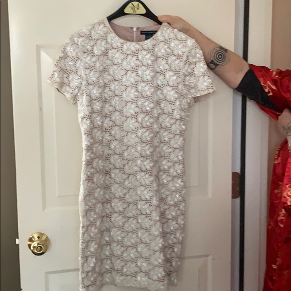 French Connection Dresses & Skirts - French Connection beaded cotton dress